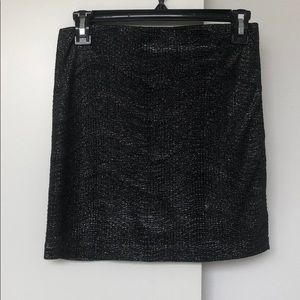 Black sparkly mini skirt